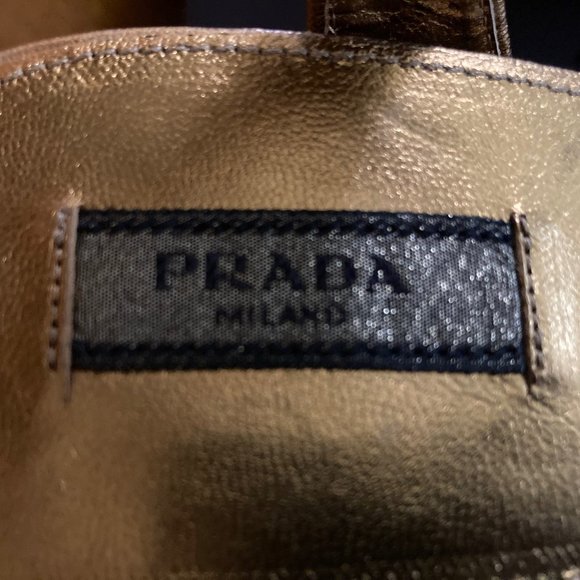 PRADA Damask Pattern Shoes - Dark Wood Wedge - size 40 - Never worn - Picture 8 of 15